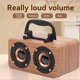 thumbnail image 2 of Wooden Speaker Bluetooth 5.0 Dual Channel Stereo with FM Radio, B, 2 of 5