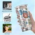 thumbnail image 4 of Halloween Tumbler Bat Star Neon Insulated Coffee Cup Back to School Beverage Container Office Travel Mug with Straw and Lid 20oz Holiday Gift Day of The Dead Present, 4 of 5