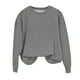 thumbnail image 4 of Sudadera Meitianfacai para niñas y bebés, sudadera básica lisa, sudadera tipo túnica, suéter de cuello redondo y manga larga, tops tipo pulóver, ropa de otoño e invierno, sudadera gris para niñas,, 4 of 7