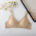 thumbnail image 6 of Jinhomg Wireless Bras for Women Push Up Plunge Seamless T-Shirt Bras No Underwire Supportive Full Coverage Bralettes Khaki M, 6 of 6