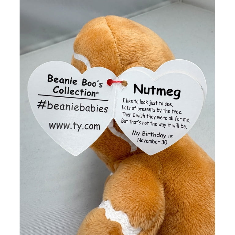 Ty, Beanie Boos, Nutmeg The Gingerbread Man, 15 cm, Christmas