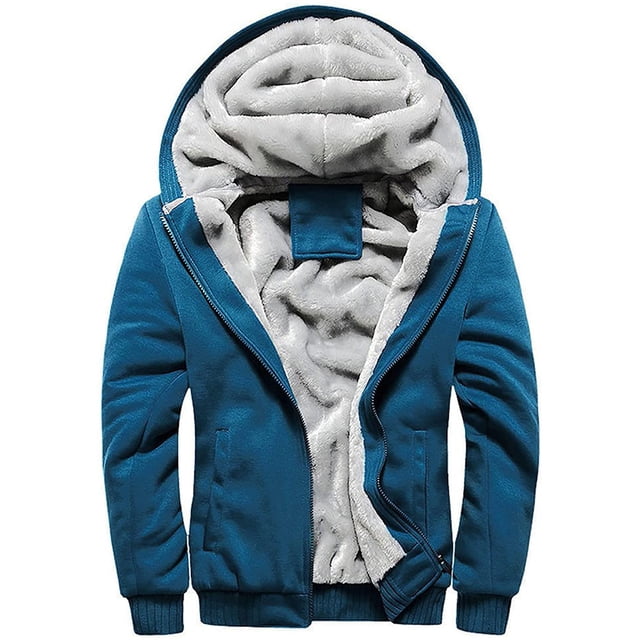 Mens Jacket Winter Mens Fashion Autumn And Winter Loose Casual Solid Color Jacket