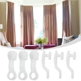 thumbnail image 2 of Lefu 50 Pcs/Pack Crochets de Rideau Chemins de Table Blancs Rail Rails Glisseurs Crochets, 2 of 8
