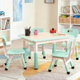 thumbnail image 1 of Mesa Moderna para Niños y Juego de 4 Sillas, Mesa Ajustable de 31.5" con Patas Antideslizantes y Escritorio con Diseño de Grafiti, Juego para Preescolar, 1 of 9