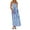 Blue, variant on HVEOO Women's Summer Striped Spaghetti Strap Maxi Dress Boho Smocked Beach Sundress, Apricot