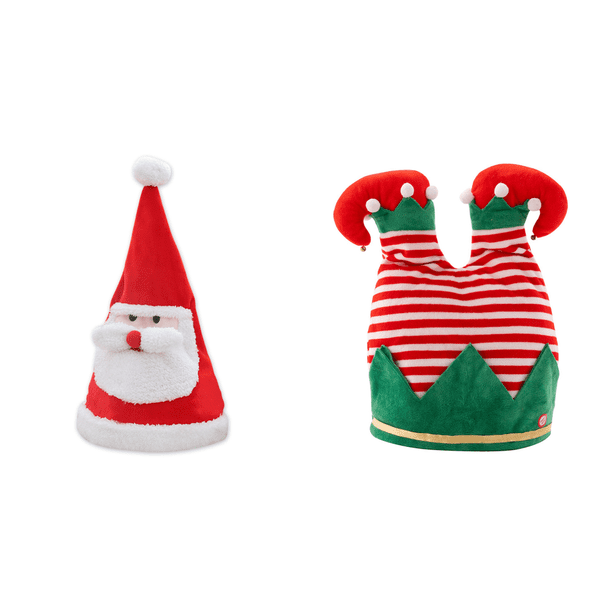 Gorro Navideño para Cantar Y Bailar Adultos Suministros Disfraces Navideños (A)