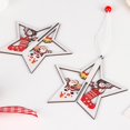 thumbnail image 5 of Black Adornos navideños 3d, colgantes de madera para colgar en el árbol de Navidad, decoración de estrella y campana, 4 Uds., 5 of 5