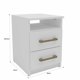thumbnail image 3 of Buro Mesa de Noche Con 2 Cajones Color Blanco Veneza 2329, 3 of 3