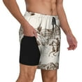 thumbnail image 3 of Balery Western Desert Cowboys3 Mens Swim Trunks Swim Shorts for Men Quick Dry Inseam Beach Shorts with Compression Liner Pocket-X-Large, 3 of 9
