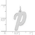 thumbnail image 3 of 14K White Gold Large Size Fancy Script Design Letter P Initial Pendant, 3 of 3