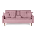 thumbnail image 2 of Sofá Cama de Lino Makora Palo de Rosa con Portavasos Modelo Tammy, 2 of 9