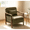 Green, variant on Leumius Storage Chair, Mid Century Modern Accent Chair with Solid Wood Frame, Upholstered Living Room Chairs with Waist Cushion, Reading Armchair for Bedroom Sunroom White