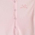 thumbnail image 3 of Ribbed Knit Cropped Cardigan For Girls Button Down Long Sleeve Crop Blouse Casual Lightweight Cute Bow Knot Outerwear Tops, 3 of 6