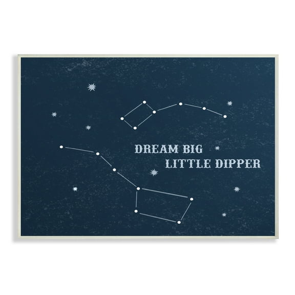 Stupell Industries Dream Big Little Dipper Stars Novelty Painting Unframed Art Print Wall Art, 10 x 15