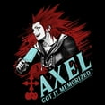 thumbnail image 2 of Men's Kingdom Hearts Chain of Memories Axel, Got It Memorized Pull Over Hoodie Black X Large, 2 of 4