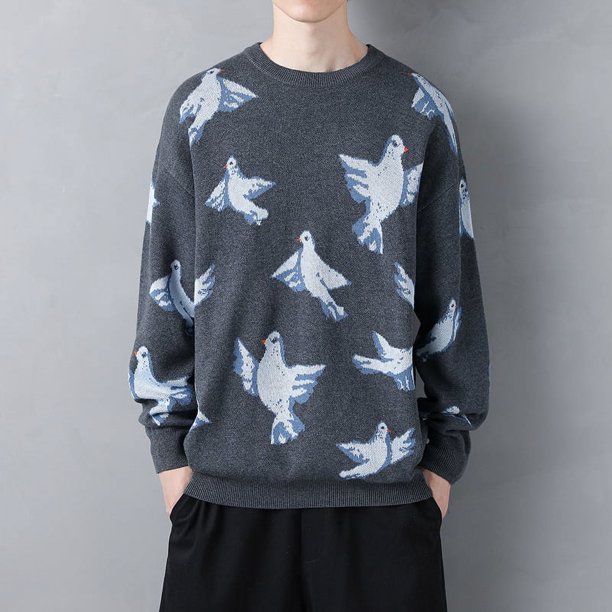 Suéter cálido de versión coreana para hombre, suéter grueso de invierno para hombre, suéter de cuello redondo para hombre, suéter suelto para niño
