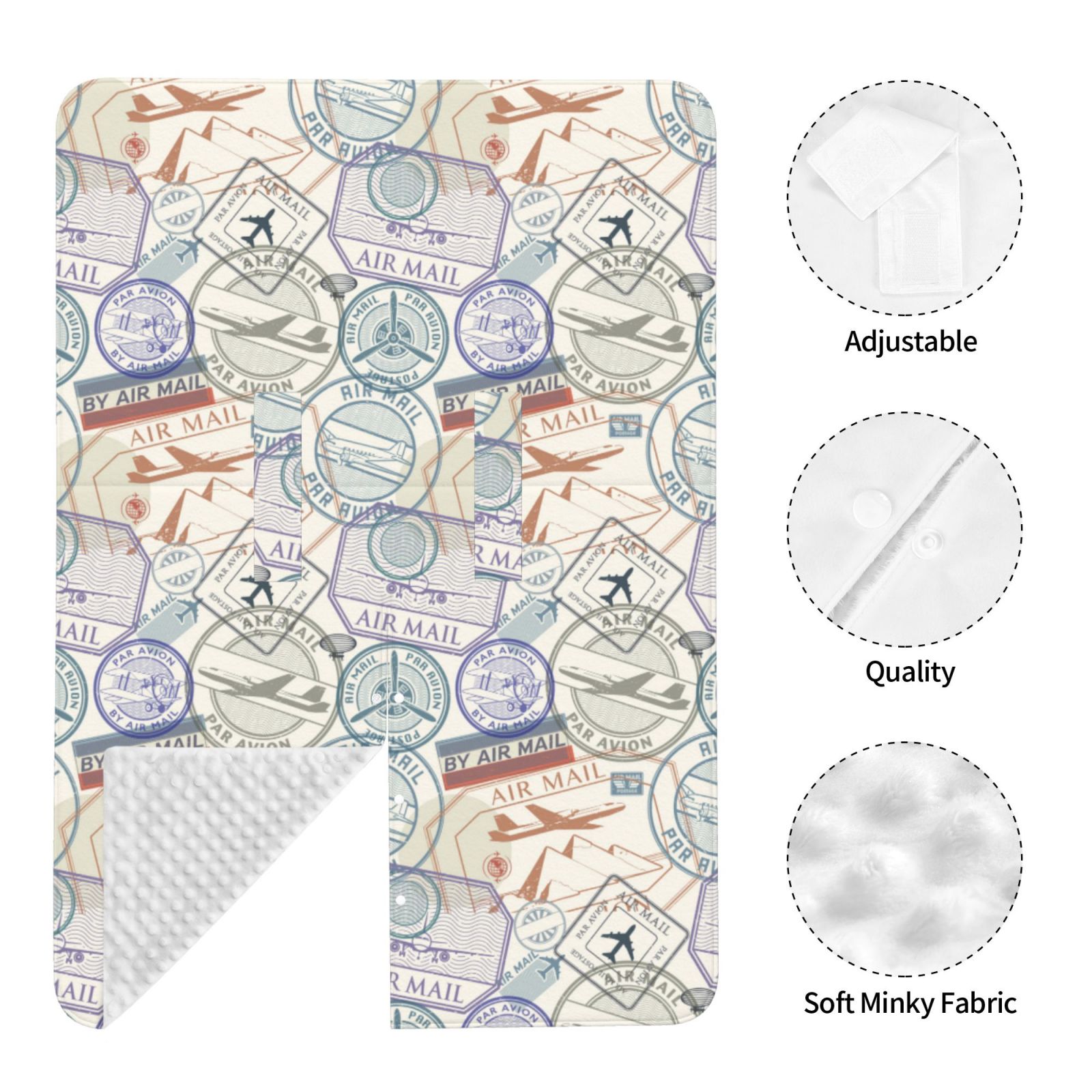 Car Seat Cover Baby - Postmark Pattern travel Breathable Infant Car Seat Cover for Baby Carseat, Lightweight Comfort Baby Essentials Must Haves Newborn Stuff for Girl Boy