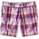 thumbnail image 1 of Aeropostale - Bermudas informales a cuadros para mujer, color morado, 1/2, 1 of 2