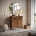 thumbnail image 3 of Jofran 32" Slat Panel Door Accent Cabinet -Transitional Storage with Adjustable Shelves, 3 of 9