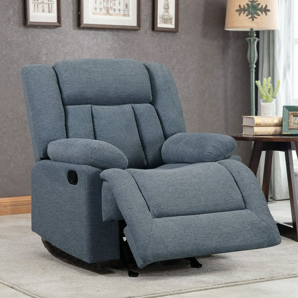 UWRNite Fabric Recliner Chair Adjustable Home Theater Single Recliner