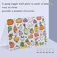 thumbnail image 3 of Yayeee Toggle Light Switch Wall Plate 2-Gang 4.56"x4.48" Decorative Outlet Cover, Cute Vegetables, 3 of 7