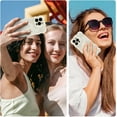 thumbnail image 6 of Case for iPhone 15 Plus 6.7 inch, Cute Solid Color Curly Wave Shape Shockproof Soft Bumper Phone Case, Candy Water Ripple 3D Silicon Slim Pretty Case Non-Yellowing Cover, White, 6 of 13