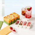 thumbnail image 3 of Bandeja de silicona para cubitos de hielo con tapa flexible y fácil de liberar 4 bandejas de hielo para bebidas café vintage, 3 of 8
