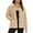 Khaki, variant on Womens Sherpa Jackets Button Down Fuzzy Fleece Jacket Long Sleeve Teddy Coat Plush Solid Color Warm Lambswool Coat Winter Warm Outwear with Pockets