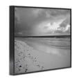 thumbnail image 4 of Stupell Industries Beach Shore with Footprints Coastal Photography Black Framed Art Print Wall Art, 14 x 11, 4 of 10
