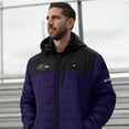 thumbnail image 3 of Men's ActionHeat Purple Baltimore Ravens 5V Battery Heated Full-Zip Hoodie Puffer Jacket, 3 of 6