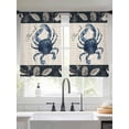 thumbnail image 2 of Coastal Crab Sheer Curtains 54 Inch Length 2 Panels Set for Living Room/Bedroom, Nautical Ocean Beach Fish Starfish Semi Curtain Sheers Drapes Rod Pocket Curtains Window Treatment Set 52''x54''x2, 2 of 7