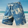 thumbnail image 3 of Tie Dye Shorts for Men 2026 Summer Casual Elastic Waist Straight Leg Relaxed Fit Beach Shorts with Pockets, 3 of 7