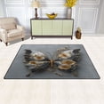 thumbnail image 3 of 60x39in Area Rug Machine Washable Floor Mats Skid-Resistant Backing Carpet for Home Kitchen Bedroom Silver and Black Butterfly, 3 of 7