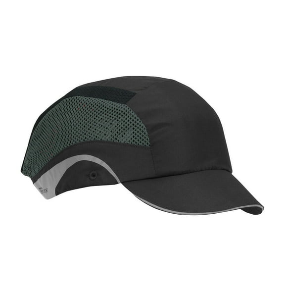 Protective Industrial Products Hardcap Aerolite Bump Cap Black Short Brim Baseball Style
