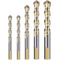 thumbnail image 1 of Multi-material Drill Bit Set With Dual Groove Carbide Tip For Tile, Concrete, Brick, Glass, Plastic, Wood, Metal - Silver - you, 1 of 4