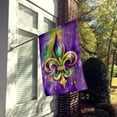 thumbnail image 3 of Fleur de lis Mardi Gras House Flag 28 in x 40 in, 3 of 7