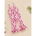 thumbnail image 3 of Bagilaanoe Toddler Baby Girl Jumpsuit Sleeveless Classic Print Romper Overalls 6M 12M 18M 24M 3T 4T Kids Long Pants Summer Outfits, 3 of 9
