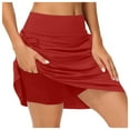 thumbnail image 4 of EDFBUYKRS Female Skirts Womens Pleated Skirt Midi Length Womens Sports Tennis Yoga Short Skirt Casual Solid Color Bottom Skirt Set, 4 of 5