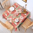 thumbnail image 2 of Pioneer Flower Floral Print Pattern Square Tablecloth, Waterproof Wipeable Spillproof Washable Table Cover for Home Kitchen Party Decor, 42"x42", 2 of 6