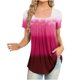 thumbnail image 1 of Blusa suelta de manga corta con cuello en V informal estampada a la moda para mujer OAVQHLG3B Store lin121212, 1 of 4