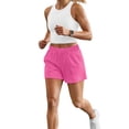 thumbnail image 3 of Rosvigor 2 Pack Women Shorts High Waisted Athletic Shorts for Women with Pockets for Gym Workout Running Lounge, 3 of 7