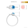 thumbnail image 4 of ANGARA Natural Solitaire Swiss Blue Topaz Infinity Knot Ring in 14K White Gold for Women (Size-5mm) | November Birthstone, Anniversary, Jewelry Gift for Women | Natural Swiss Blue Topaz Ring, 4 of 10