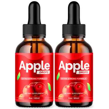 (2 Pack) Apple Drops Advanced Supplement for Healthy Weight Support, Delicious Daily Liquid Vitamin 60 Servings