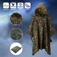 thumbnail image 2 of Mifelio Rain Ponchos for Adults Button for Adults Fashion Coat Jacket Teens Hooded Unisex Raincoat Rain Reusable Umbrella Ponchos Adult Brown One Size, 2 of 8