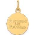 thumbnail image 3 of 14K Yellow Gold Baptism Polished Charm (21 X 12) Made In United States d535, 3 of 5