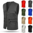 thumbnail image 6 of Fule Men's Multi Pocket Travelers Fishing Photography Director Casual Outdoor Vest, 6 of 9
