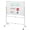 Silver, variant on Wliqien 40x28 Inch Reversible Whiteboard/Chalkboard on Wheels, Height Adjustable, 2-in-1 Rolling Mobile Easel Board for Office, Classroom & Home