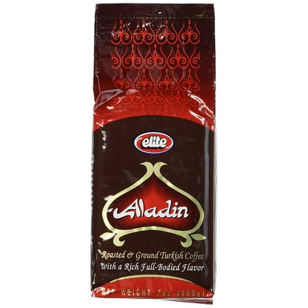 Elite Aladin Turkish Coffee Roasted & Ground, 3oz, Vacuum Packed