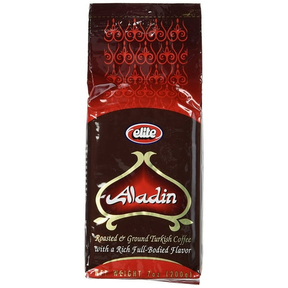 Elite Aladin Turkish Coffee Roasted & Ground, 3oz, Vacuum Packed