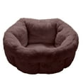 thumbnail image 5 of FurHaven Pet Products Luxury Fur Warming Hi-Lo Cuddler Pet Bed - Sable Brown, Medium - 23", 5 of 13